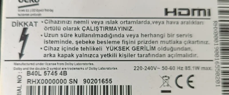 ZUV194R-9, ZWT140 B40L 5745 4B POWER BESLEME