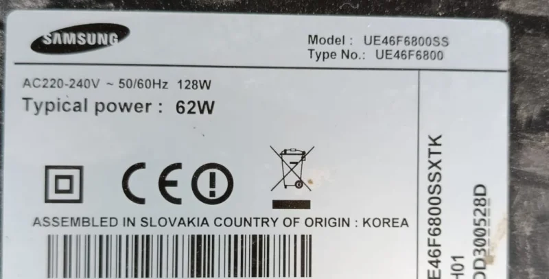 BN41-01958A, BN94-06226D, SAMSUNG UE46F6800 MAİNBOARD ANAKART