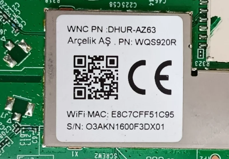 DHUR-AZ63, BEKO B40 D 695 B WİFİ MODÜL
