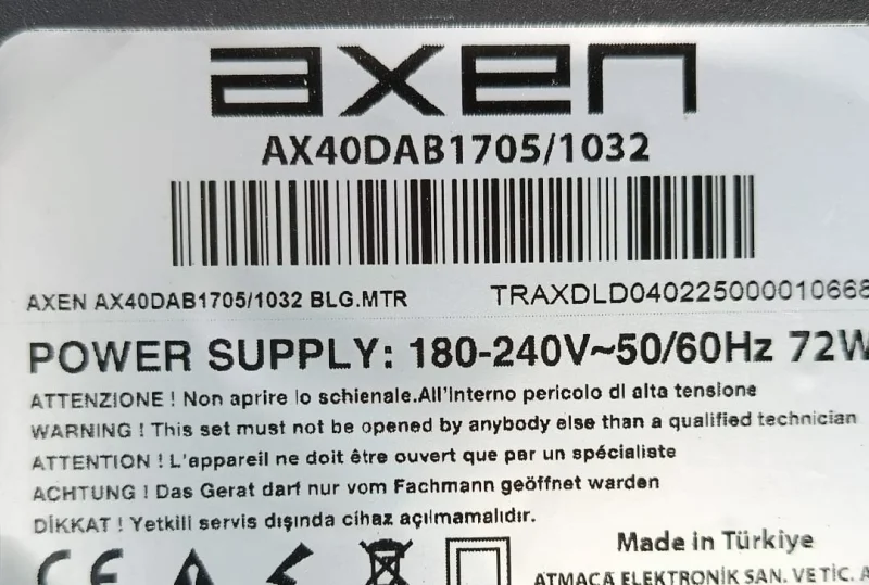 16AT017, AXEN AX40DAB1705/1032 MAİNBOARD ANAKART