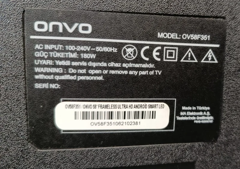 TP.SK706S.PC822, ONVO OV58F352 MAİNBOARD ANAKART