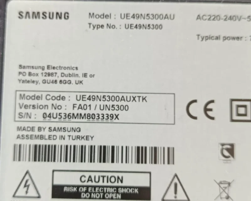BN41-02663A, BN94-13054Z, SAMSUNG UE49N5300AU MAİNBOARD ANAKART