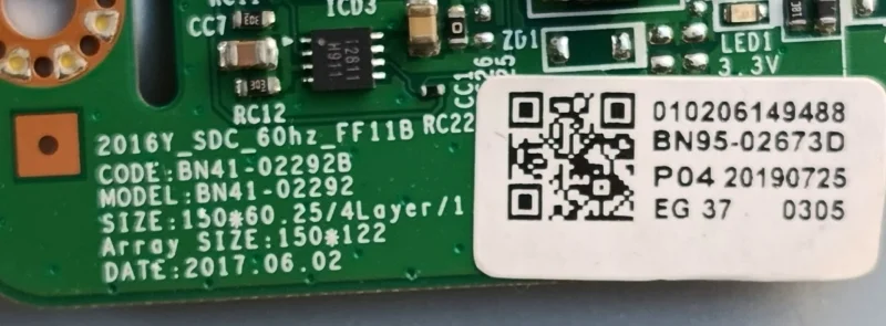 BN41-02292B , BN95-02673D, SAMSUNG UE49N5300AU TCON BOARD