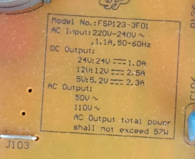 FSP123-3F01, ARÇELİK A49L 8752 5S POWER BESLEME