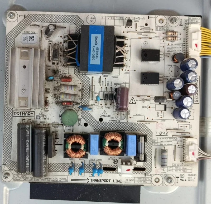 ZUV194-6, ZWT140, ARÇELİK A40L 5745 4B POWER BESLEME