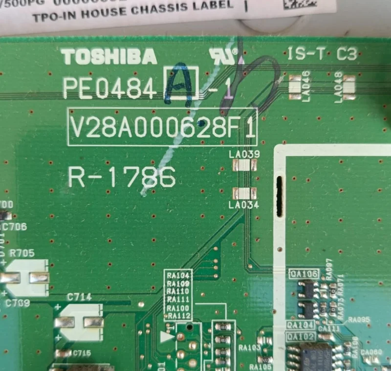 PE0484, V28A000628F1, TOSHİBA 32AV500P MAİNBOARD ANAKART