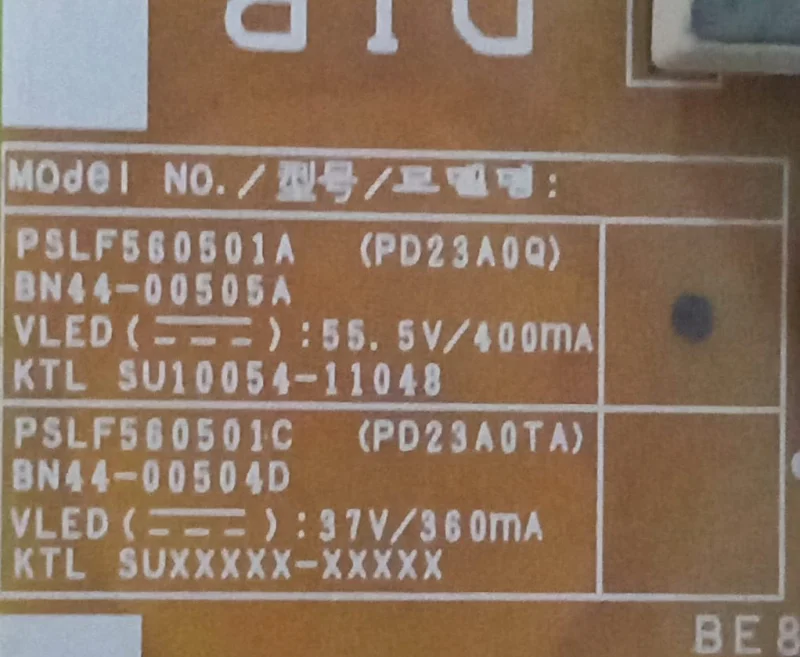 BN44-00505A, PSLF560501A, SAMSUNG LT22B300MW POWER BESLEME
