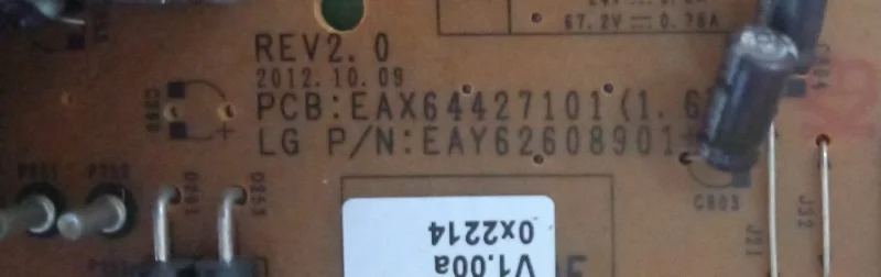 EAX64427101 (1.6), EAY62608901 LG 42LM615 POWER BESLEME
