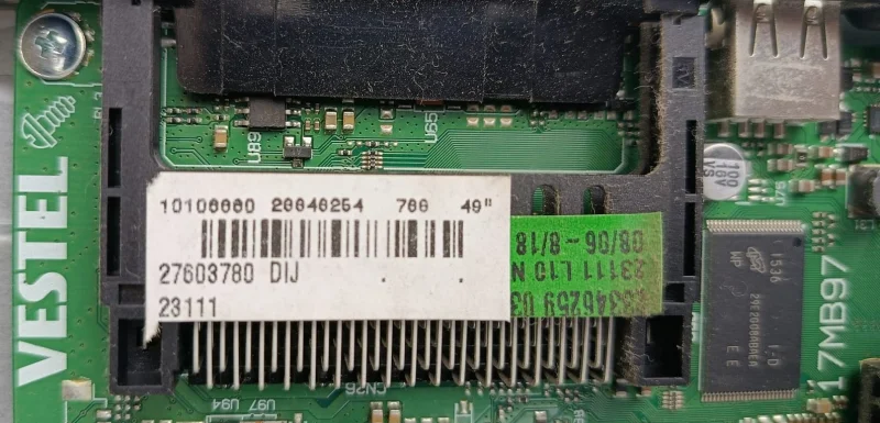 17MB97, 10106660, 27603780, REGAL 49R6012F2 MAİNBOARD ANAKART