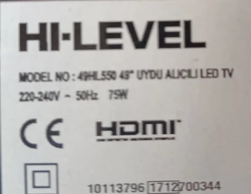 17IPS12, 23321119, 27938220, VESTEL 49HL550 POWER BESLEME