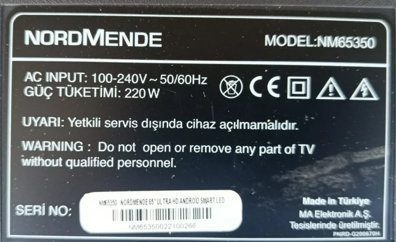 HV650QUB_F70_V00, 47_6021332, NORDMENDE NM65350 TCON KARTI