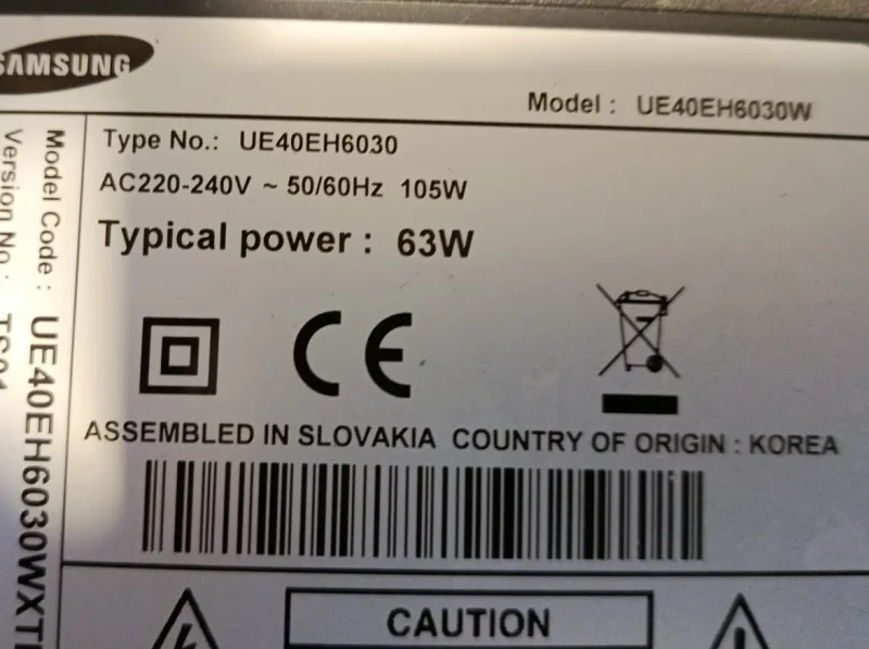 BN41-01894A, BN94-05875Y, SAMSUNG UE40EH6030 MAİNBOARD ANAKART