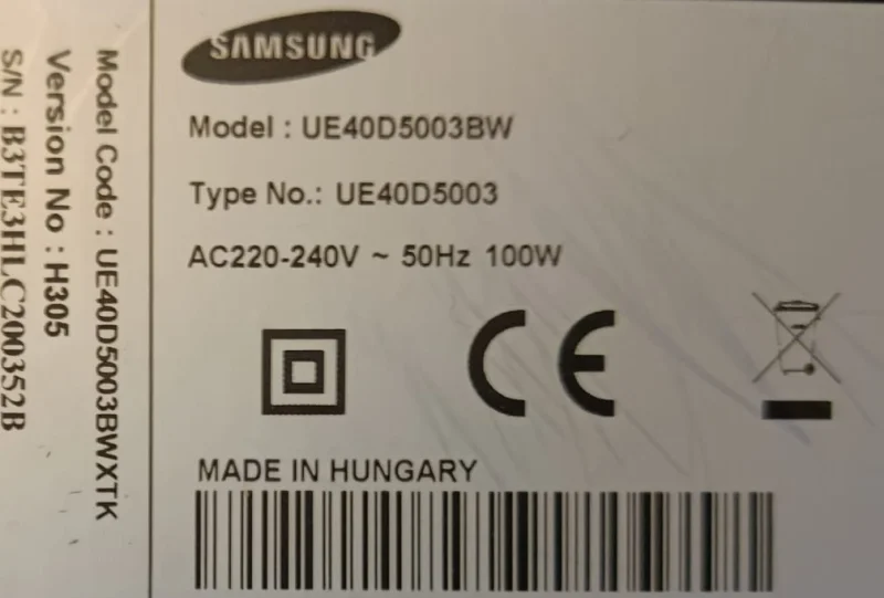 BN41-01702A, BN94-04940N SAMSUNG UE40D5003BW MAİNBOARD ANAKART