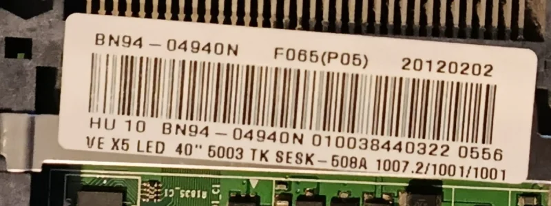 BN41-01702A, BN94-04940N SAMSUNG UE40D5003BW MAİNBOARD ANAKART
