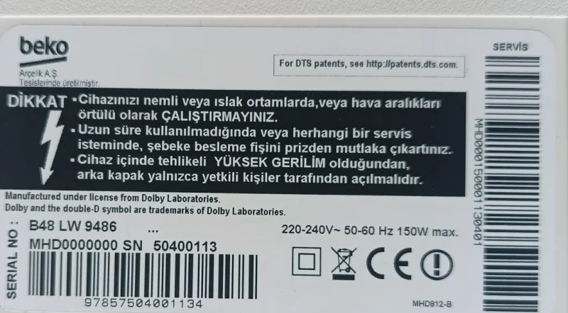 ZJB193-01, BEKO B48 LW 9486 KUMANDA GÖZÜ SENSÖR IR