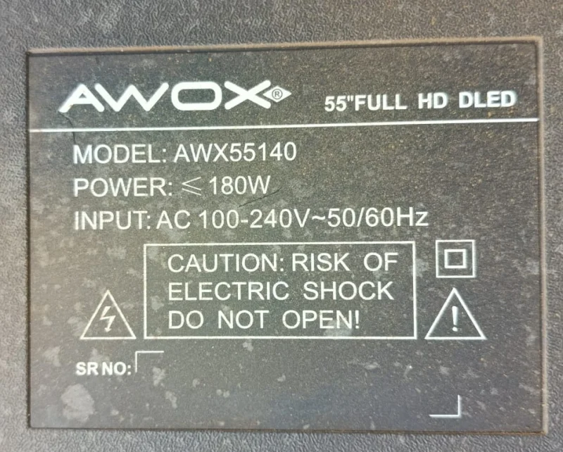 TP.MS3463S.PC821, AWOX AWX55140 MAİNBOARD ANAKART