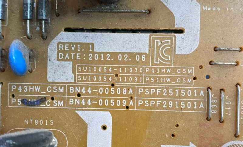 BN44-00509A, P50HW_CSM SAMSUNG POWER BESLEME