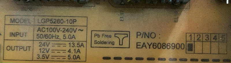 EAY6086900 , LGP5260-10P LG POWER BESLEME