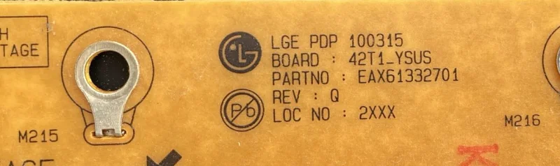 EAX61332701, 42T1_YSUS LG 41PJ350 YSUS BOARD