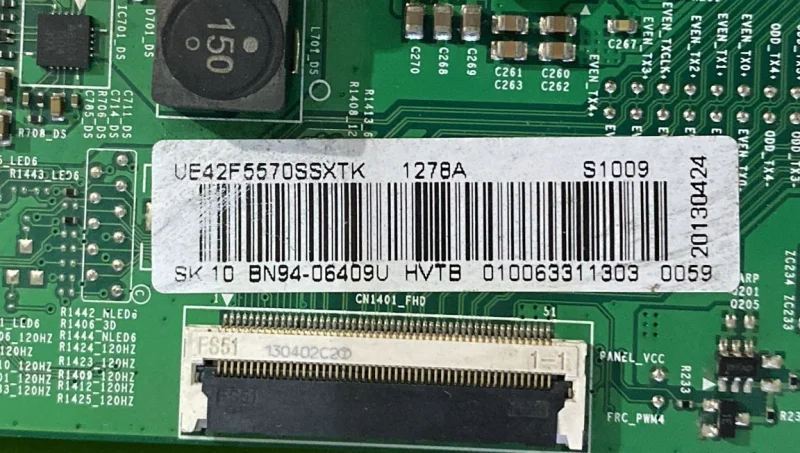 BN41-01958A, BN94-06409U SAMSUNG UE42F5570 MAİNBOARD ANAKART