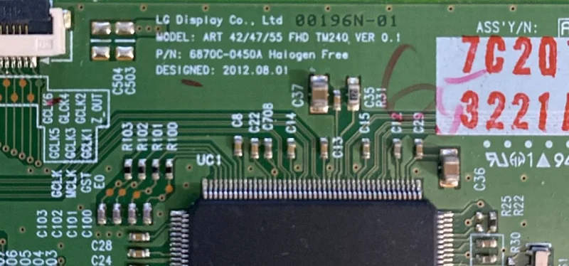 6870C-0450A, ART 42/47/55 FHD TM240 TCON KARTI