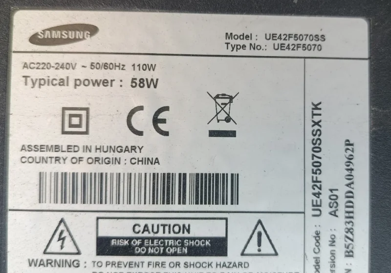 BN41-01955B, BN94-06781Y SAMSUNG UE42F5070 MAİNBOARD ANAKART