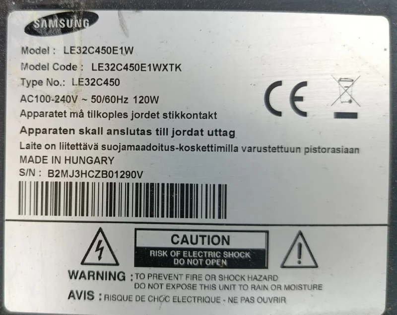 BN41-01536A, BN94-03982B SAMSUNG LE32C450E1W MAİNBOARD ANAKART