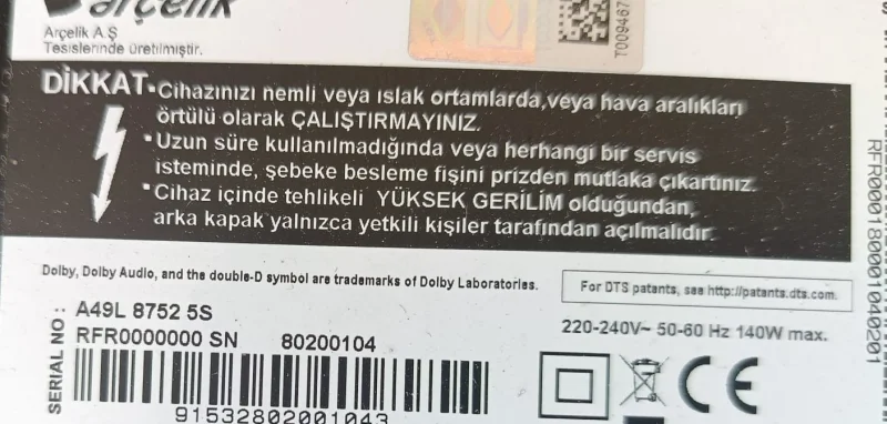 ZUM193R-02, ZUN120, A49L 8752 5B LED DRİVER BOARD