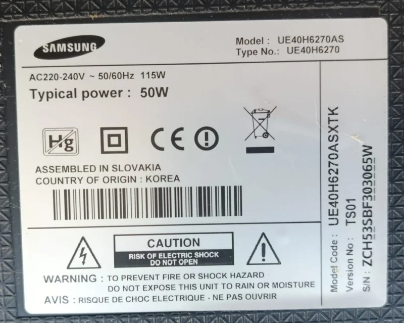 BN41-02156A, BN94-07385T, SAMSUNG UE40H6270 MAİNBOARD ANAKART
