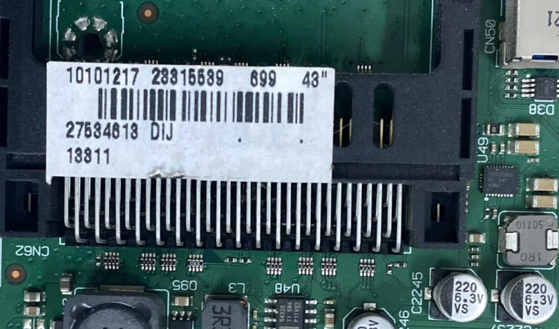 17MB100, 10101217, 23315539 VESTEL 43UA8900 MAİNBOARD ANAKART
