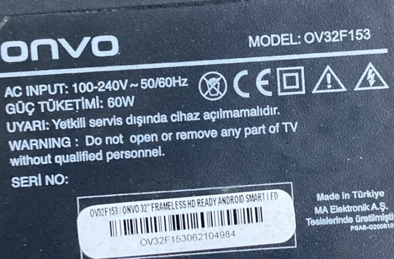 TP.SK506S.PB802 ONVO OV32F153 MAİNBOARD ANAKART