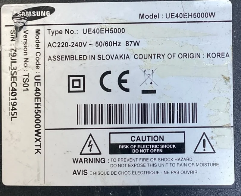 BN41-01795A, BN94-05548E SAMSUNG UE40EH5000 MAİNBOARD ANAKART