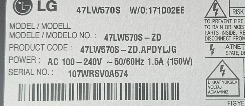 EAX63686303 (3), LG 47LW570S MAİNBOARD ANAKART
