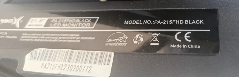 SG215B01-2, PA-215FHD BLACK MONİTÖR LED PANEL EKRAN