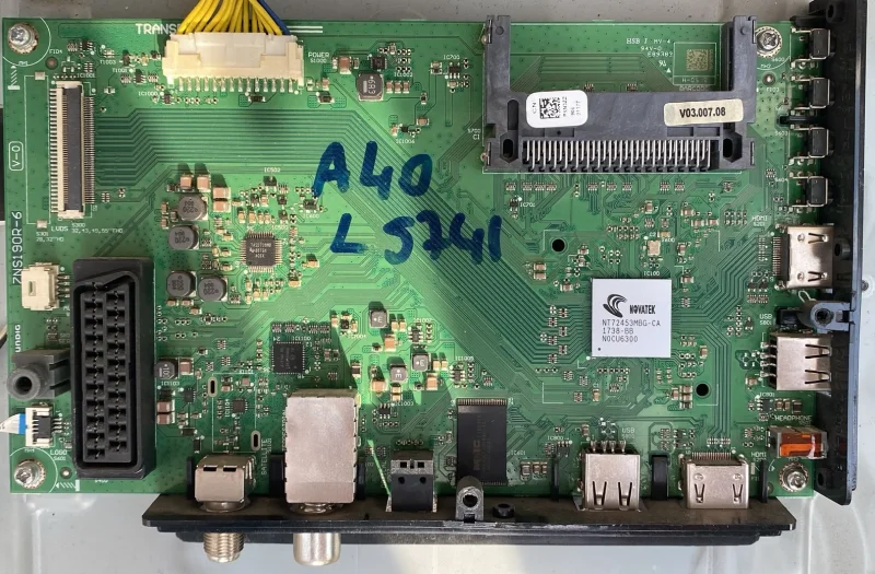 ZNS190R-6, PXN3ZZ ARÇELİK A40L 5741 MAİNBOARD ANAKART