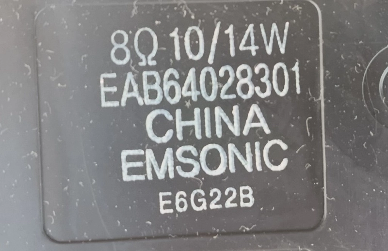 EAB64028301, EAB64028302 LG 55EG910V HOPARLÖR TAKIMI