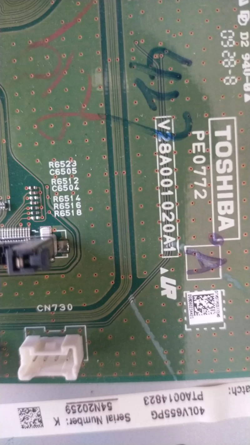 V28a001020a1, Pe0772 Toshiba 40lv655p Main Board, Anakart