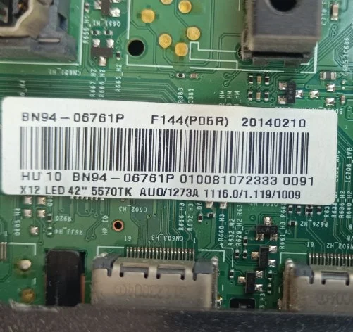 Bn41-01958b, Bn94-06761p, Samsung Ue42f5570ss, Main Board, Anakart