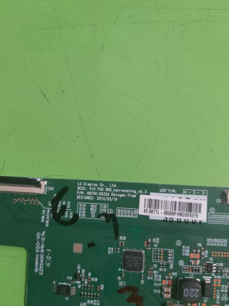 6870C-0532A, 43 6871L-3806BFHBQGV9379 T-con Board