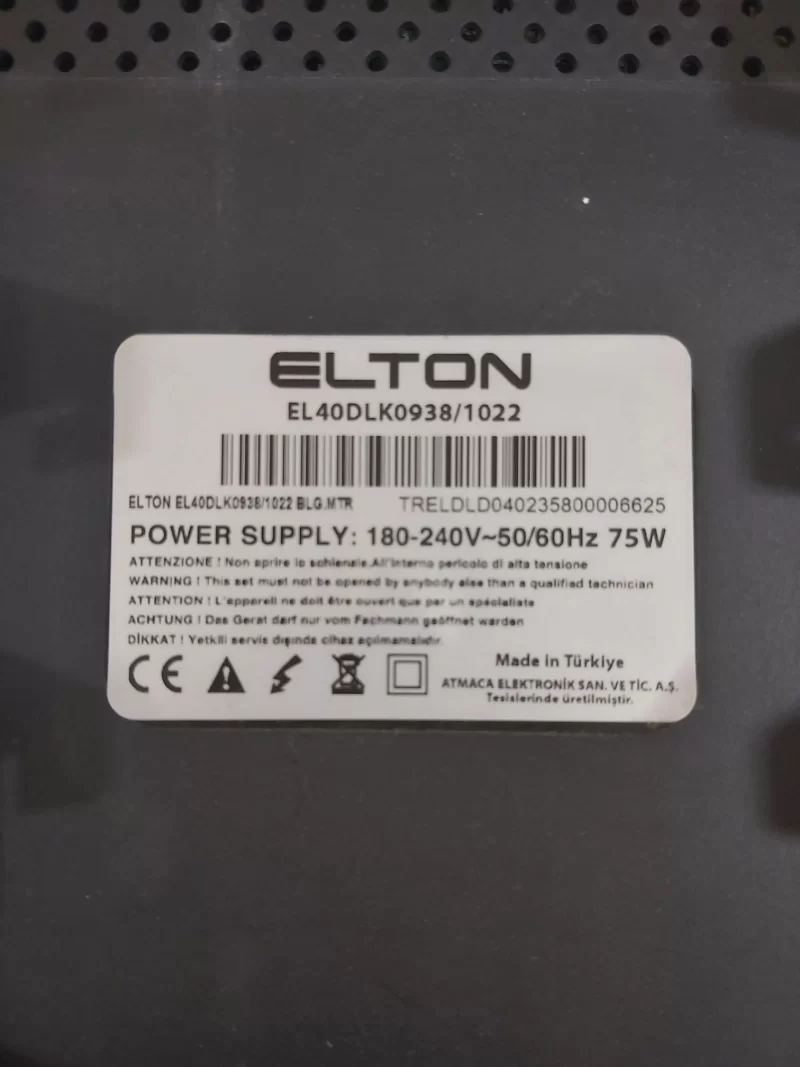 Elton 40dlk0938, 18at009ttv1.0, Y625330175 A94015764 Mainboard, Anakart