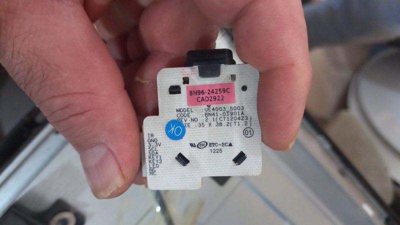 Samsung UE39EH5003  Power Button, IR Sensor Board BN41-01901A