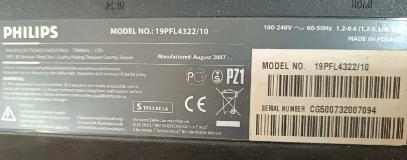 715t2229-1, Phılıps 19pfl4322-10 Maın Board