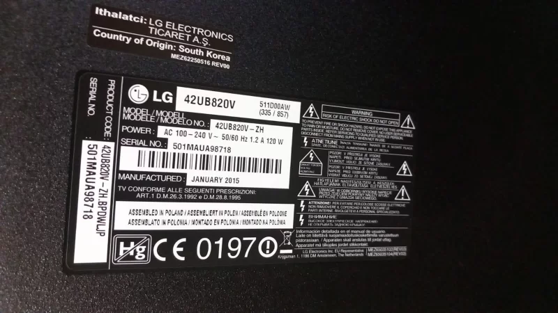 Eax65727601, Lg 42ub820v Power Besleme