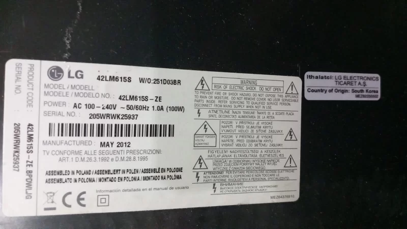 6870C-0401B,  LG 42LM615S, 32LS5600, 42LM620S,  42LM615S, PHILIPS 42PFL3507K02 T-Con Board