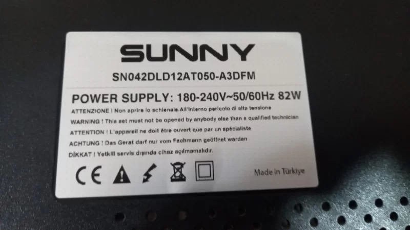 Sunny Sn042dld12at050-a3dfm  lvds kablosu