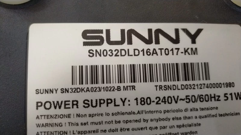 16AT017, 16AT017 43 V1.0 MNL,  SUNNY SN32DLD16AT017-KM Anakart Main Board