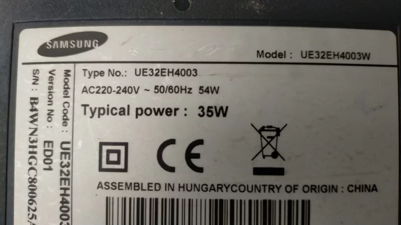 BN44-00554A, Samsung UE32EH4003 Power Besleme