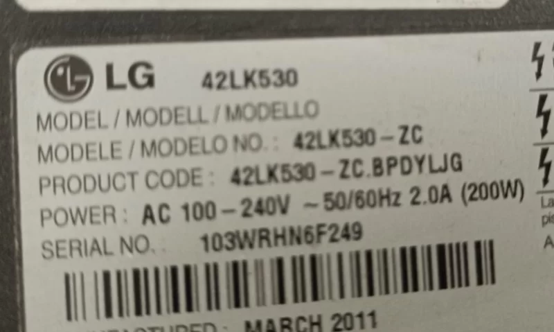 Eax61124201,  Lg 42lk530 Besleme, Power Board