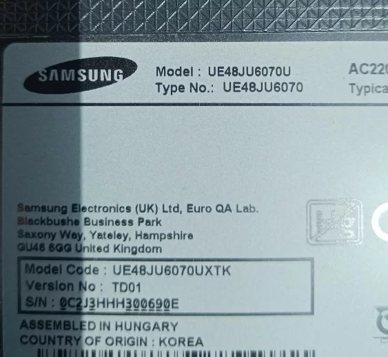 Bn41-02354a,Bn97-09447a, Bn95-02132a,  Samsung Ue48ju6070u T-Con Board