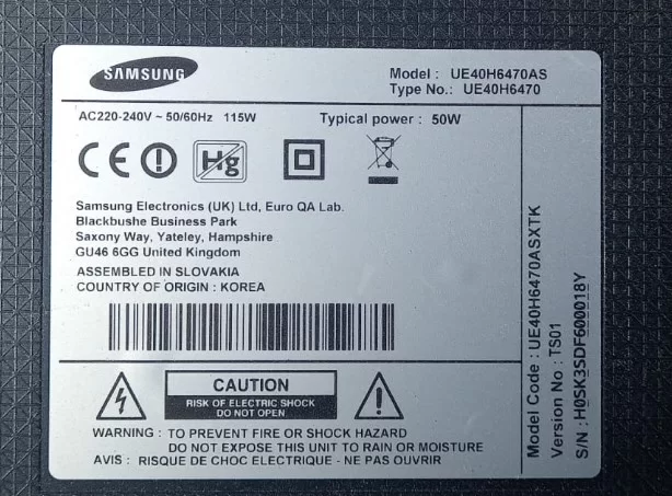 Bn96-31530e, Samsung Ue40h6470 Lvds Kablo